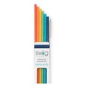 Retro Rainbow Glitter Straws